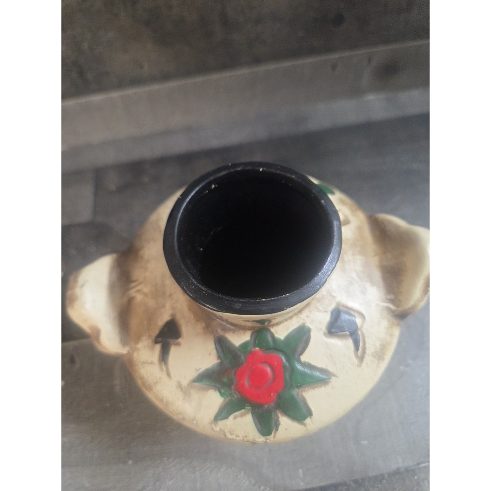 Vtg Southwestern Native American Clay Vase Hand Painted Decorative 5"H - Picture 3 of 5